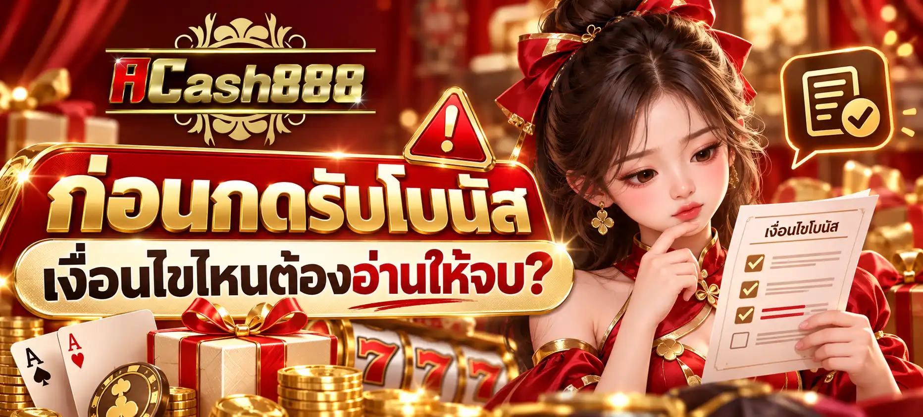 ก่อนกดรับโบนัส เงื่อนไขไหนต้องอ่านให้จบ?