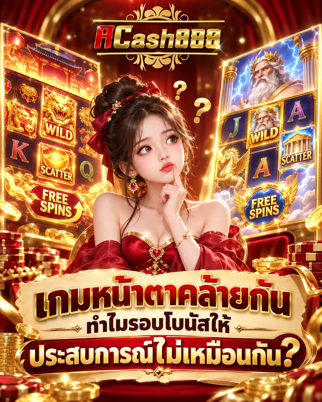 เกมหน้าตาคล้ายกัน ทำไมรอบโบนัสให้ประสบการณ์ไม่เหมือนกัน?